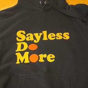 Black Hoodie with Yellow Print
